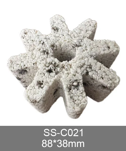 SS-C021 3D bio media, star-shaped porous ceramic biological filter media