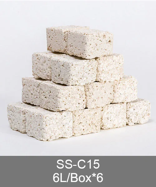 SS-C15 3D bio media, porous ceramic cube with center hole for aquarium filtration