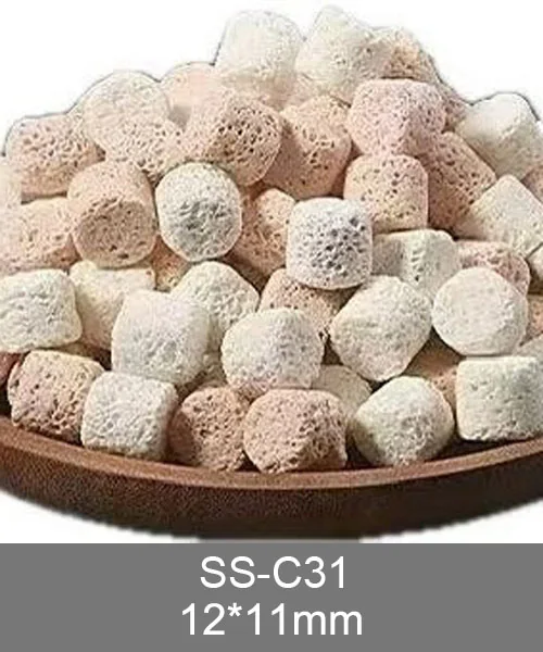 SS-C31 3D bio media, cylindrical porous ceramic biological filtration media