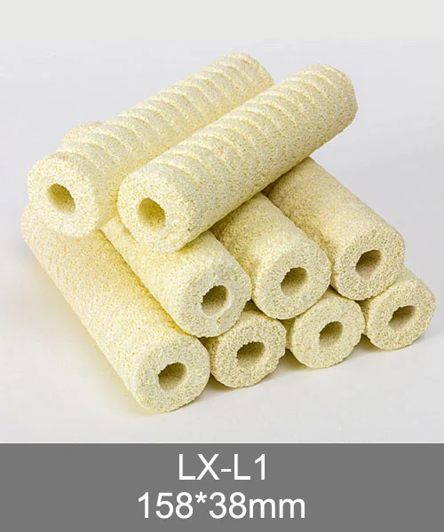 LX-L1 bacteria house media, long sintered glass ceramic tube 158x38mm for shower filters