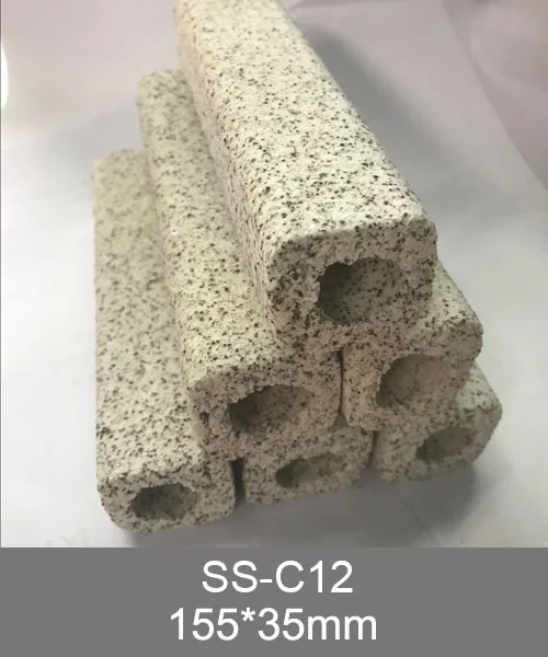 SS-C12 bacteria house media, sintered glass ceramic tube biological filter media