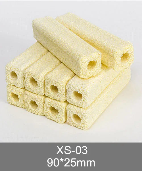 XS-03 bacteria house media, small yellow sintered glass tube for compact filters
