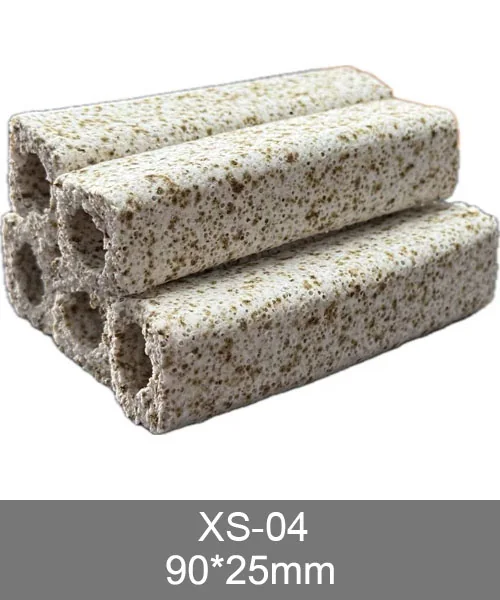 XS-04 bacteria house media, small cream sintered glass ceramic tube media
