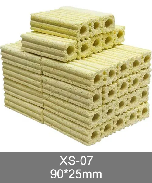 XS-07 bacteria house media, small yellow sintered glass ceramic filter media