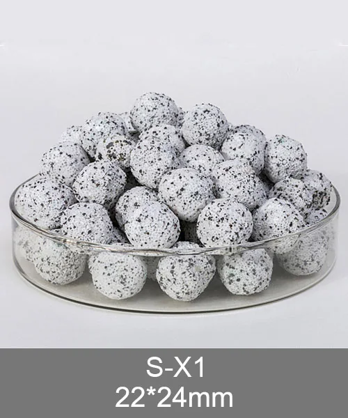 S-X1 bio ceramic balls, white porous ceramic sphere biological filter media