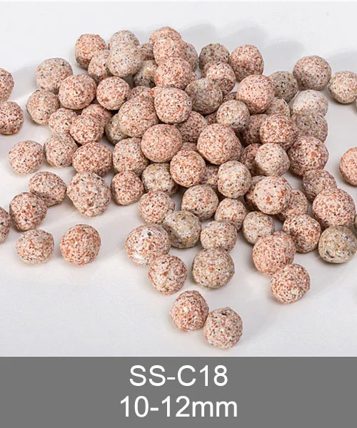 SS-C18 bio ceramic balls, white porous ceramic ball for wet-dry filters