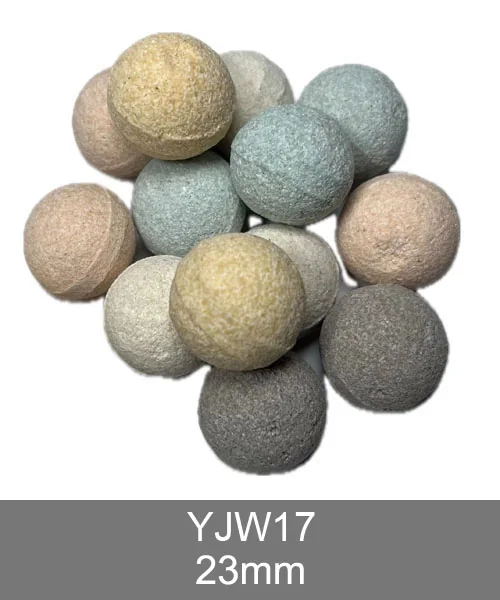 YJW17 bio ceramic balls, multi-colored 23mm ceramic sphere filter media