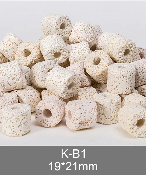 K-B1 porous bio rings, brown ceramic ring biological filter media