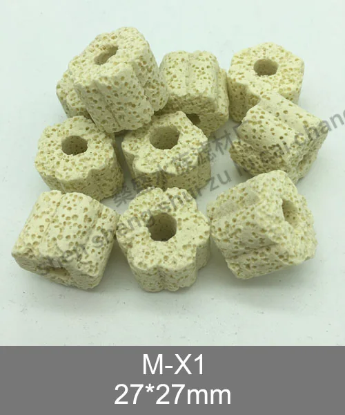 M-X1 porous bio rings, brown cylindrical ceramic ring filter media