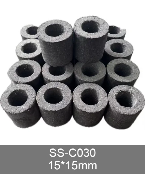 SS-C030 porous bio rings, white porous ceramic ring aquarium filter media
