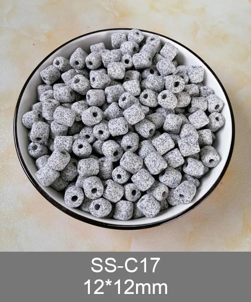 SS-C17 porous bio rings, white porous ceramic ring for sump filters