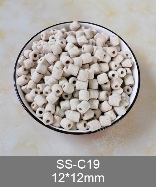 SS-C19 porous bio rings, white ceramic ring with holes for biofiltration