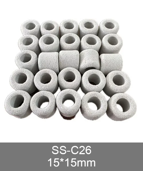SS-C26 porous bio rings, white porous ceramic ring media for marine tanks