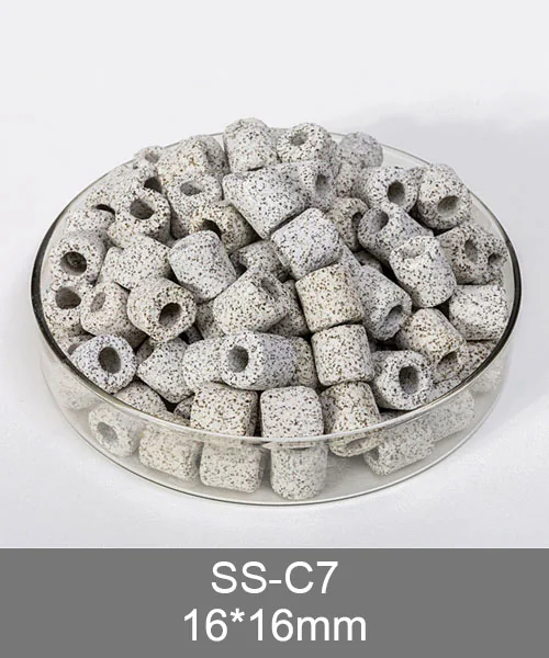 SS-C7 porous bio rings, white ceramic bio ring for canister filters