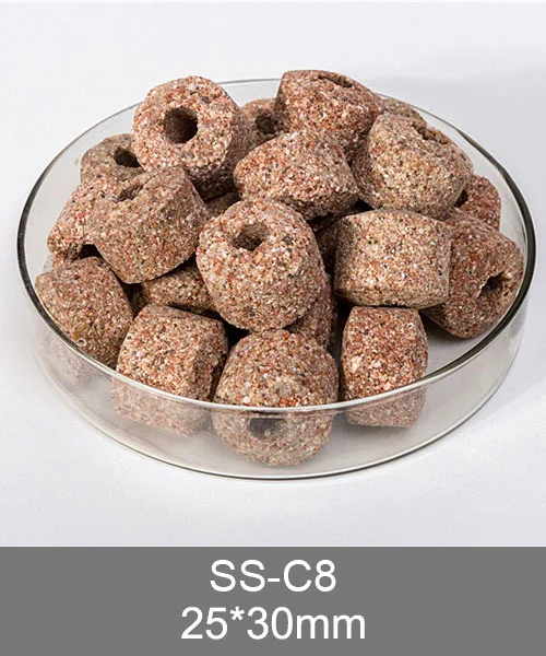 SS-C8 porous bio rings, white porous ceramic ring aquarium biological media