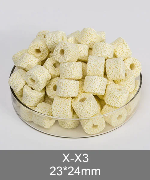 X-X3 porous bio rings, white ceramic ring filter media