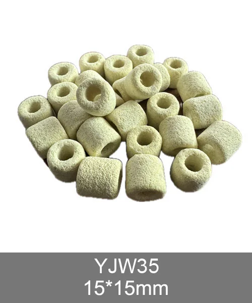 YJW35 porous bio rings, white ceramic bio ring for pond biofiltration