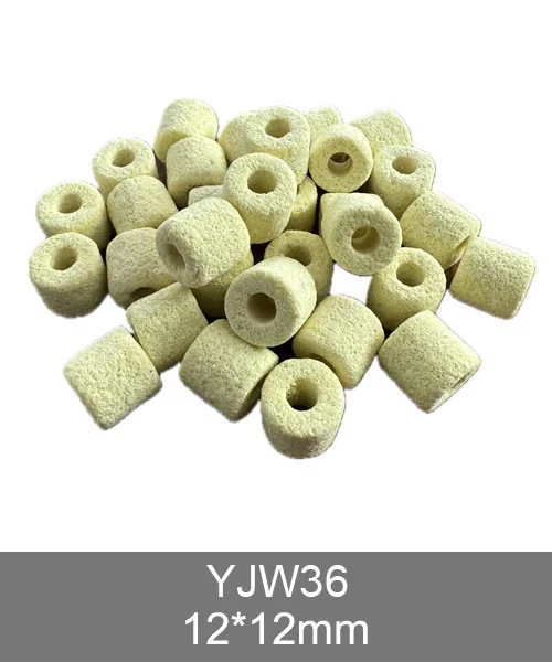 YJW36 porous bio rings, white porous ceramic ring filter media