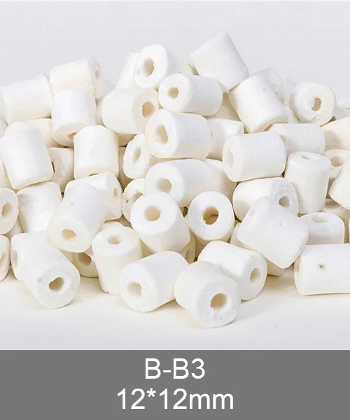 B-B3 ceramic rings, white cylindrical ceramic ring biological filter media