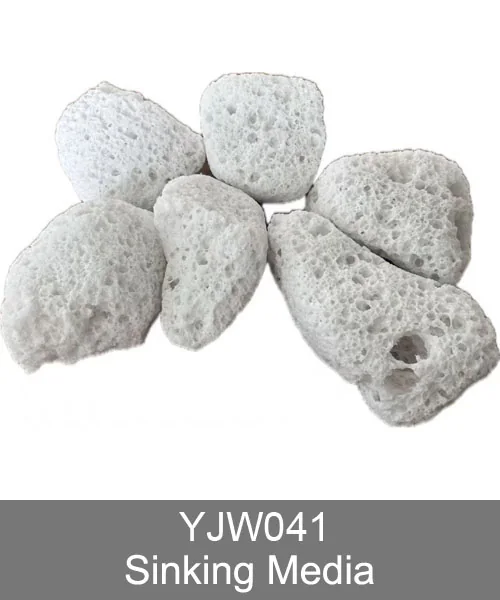 YJW041 custom filter media, ceramic bio media for OEM filter media programs