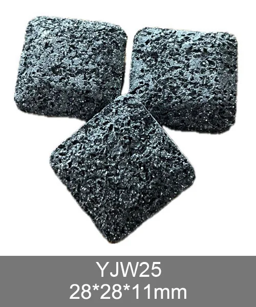 YJW25 custom filter media, black porous ceramic cube 28x28x11mm for premium filter lines